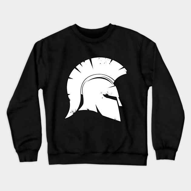 Spartan Greek Helmet Crewneck Sweatshirt by AgemaApparel